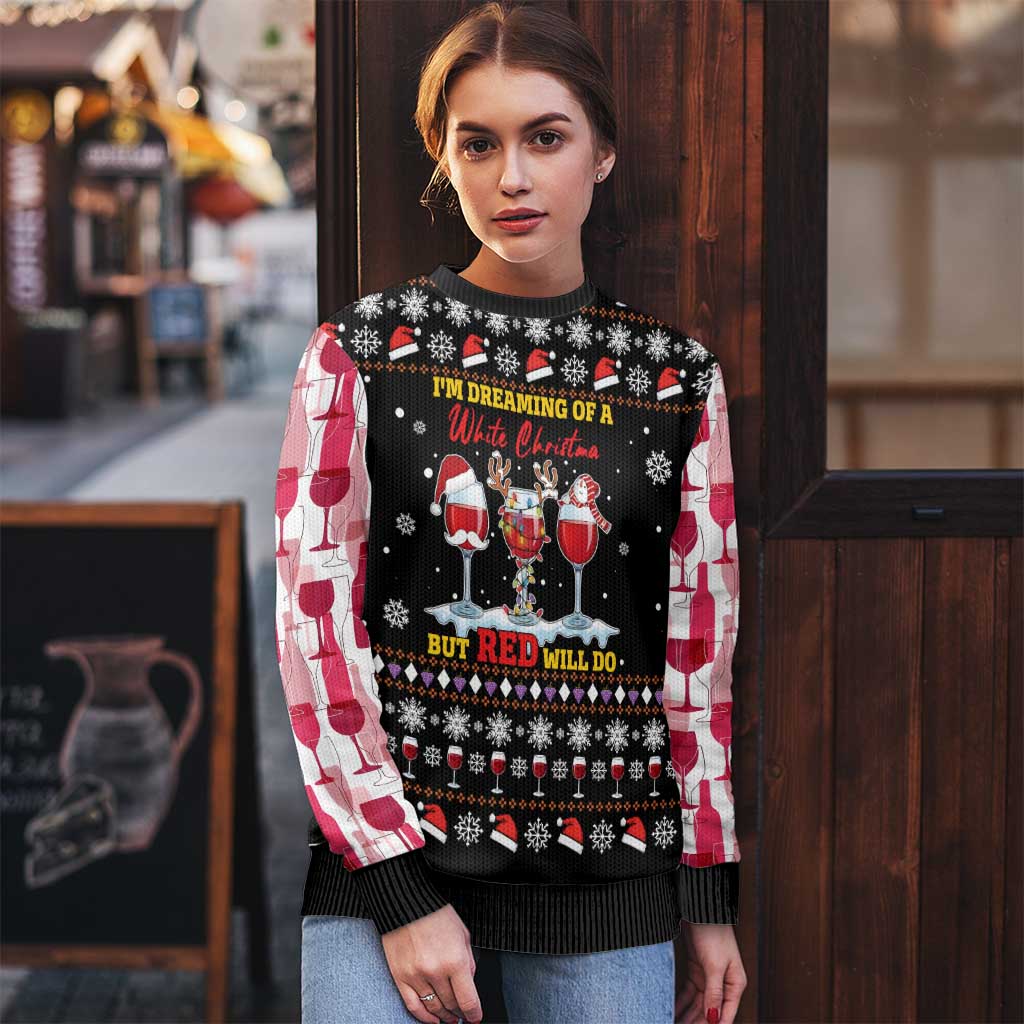 Wine Red Christmas Christmas Ugly Christmas Sweater Xmas Holiday Patterns - Wonder Print Shop