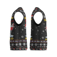 Wine Red Christmas Christmas Knitted V-Neck Vest Xmas Holiday Patterns - Wonder Print Shop