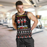 Wine Red Christmas Christmas Christmas Men Tank Top Xmas Holiday Patterns - Wonder Print Shop