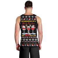 Wine Red Christmas Christmas Christmas Men Tank Top Xmas Holiday Patterns - Wonder Print Shop