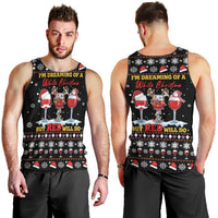 Wine Red Christmas Christmas Christmas Men Tank Top Xmas Holiday Patterns - Wonder Print Shop