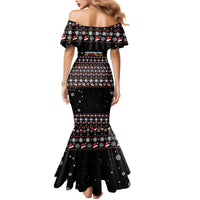 Wine Red Christmas Christmas Christmas Mermaid Dress Xmas Holiday Patterns - Wonder Print Shop