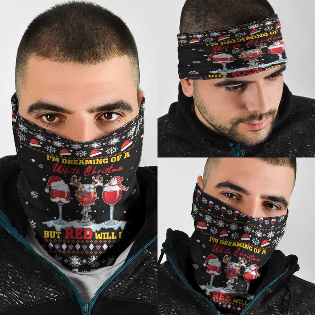 Wine Red Christmas Christmas Christmas Neck Gaiter Xmas Holiday Patterns - Wonder Print Shop