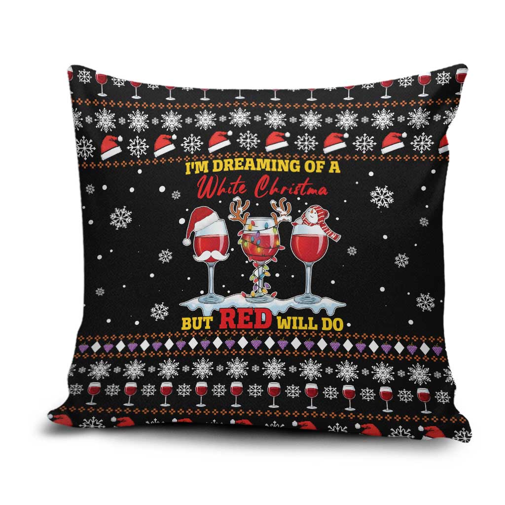 Wine Red Christmas Christmas Christmas Pillow Cover Xmas Holiday Patterns - Wonder Print Shop
