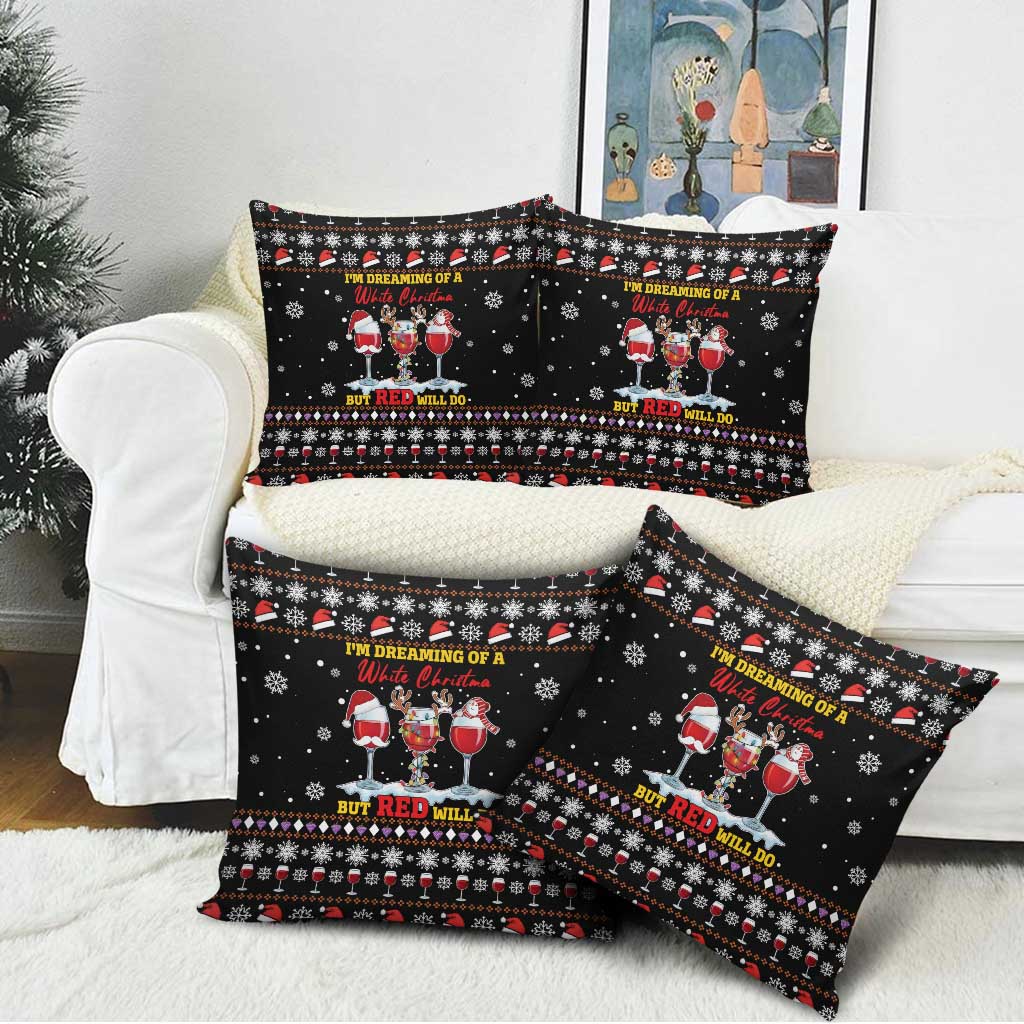 Wine Red Christmas Christmas Christmas Pillow Cover Xmas Holiday Patterns - Wonder Print Shop
