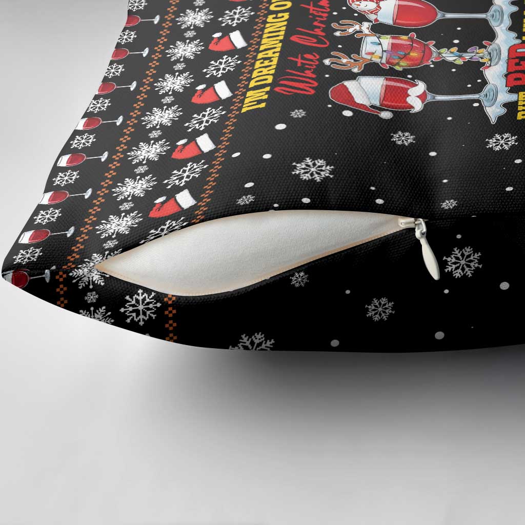 Wine Red Christmas Christmas Christmas Pillow Cover Xmas Holiday Patterns - Wonder Print Shop