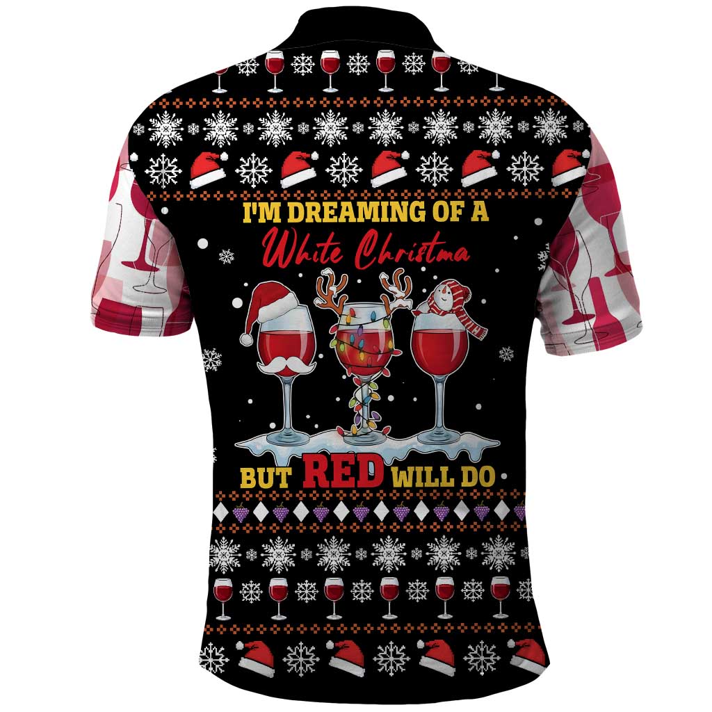Wine Red Christmas Christmas Christmas Polo Shirt Xmas Holiday Patterns - Wonder Print Shop