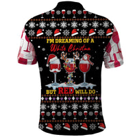 Wine Red Christmas Christmas Christmas Polo Shirt Xmas Holiday Patterns - Wonder Print Shop