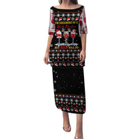 Wine Red Christmas Christmas Christmas Puletasi Xmas Holiday Patterns - Wonder Print Shop