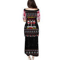 Wine Red Christmas Christmas Christmas Puletasi Xmas Holiday Patterns - Wonder Print Shop