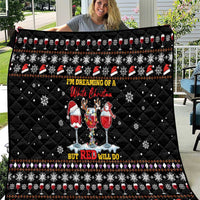 Wine Red Christmas Christmas Christmas Quilt Xmas Holiday Patterns - Wonder Print Shop