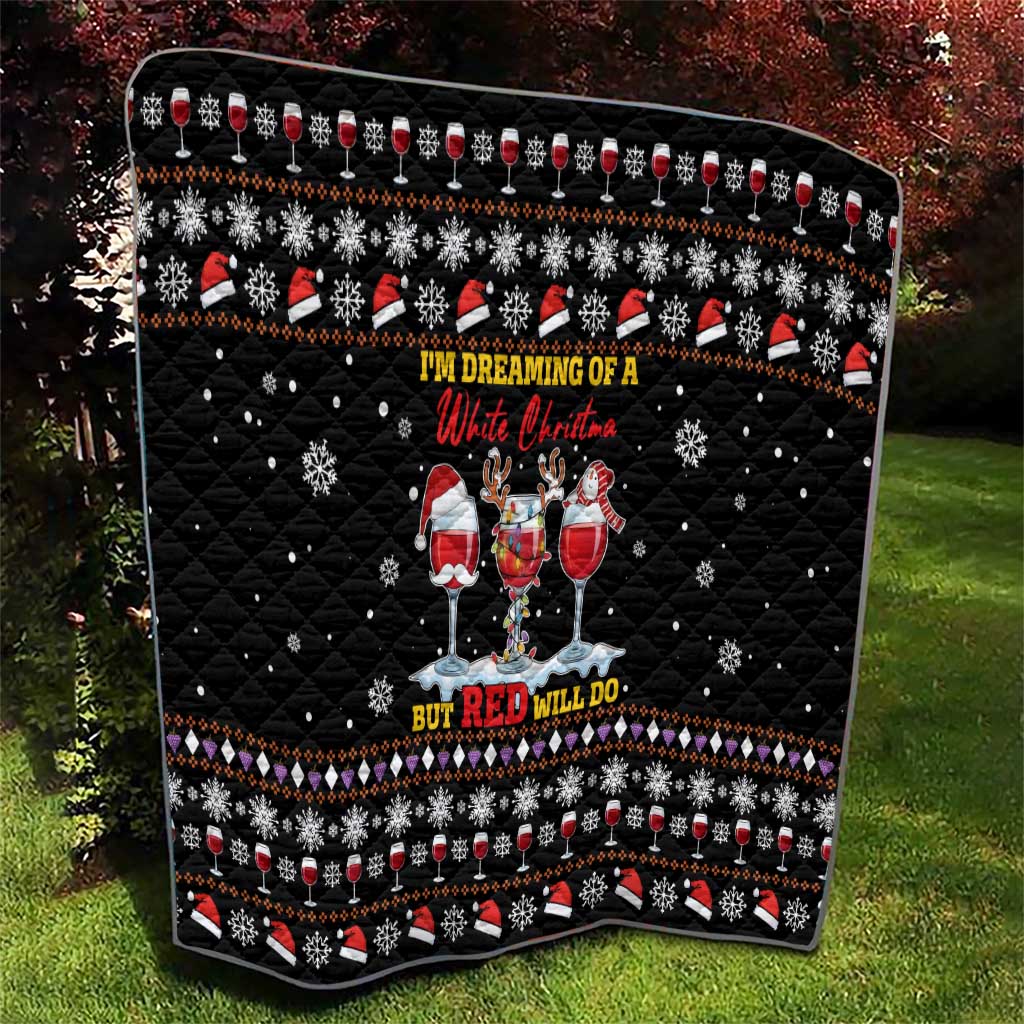 Wine Red Christmas Christmas Christmas Quilt Xmas Holiday Patterns - Wonder Print Shop