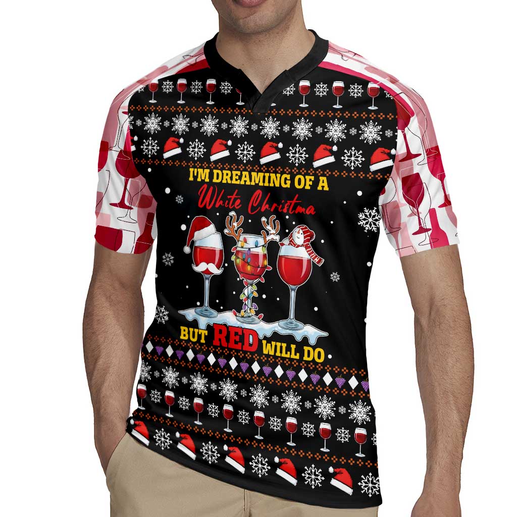 Wine Red Christmas Christmas Christmas Rugby Jersey Xmas Holiday Patterns - Wonder Print Shop