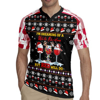 Wine Red Christmas Christmas Christmas Rugby Jersey Xmas Holiday Patterns - Wonder Print Shop
