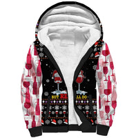 Wine Red Christmas Christmas Christmas Sherpa Hoodie Xmas Holiday Patterns - Wonder Print Shop