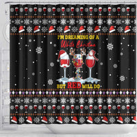 Wine Red Christmas Christmas Christmas Shower Curtain Xmas Holiday Patterns - Wonder Print Shop