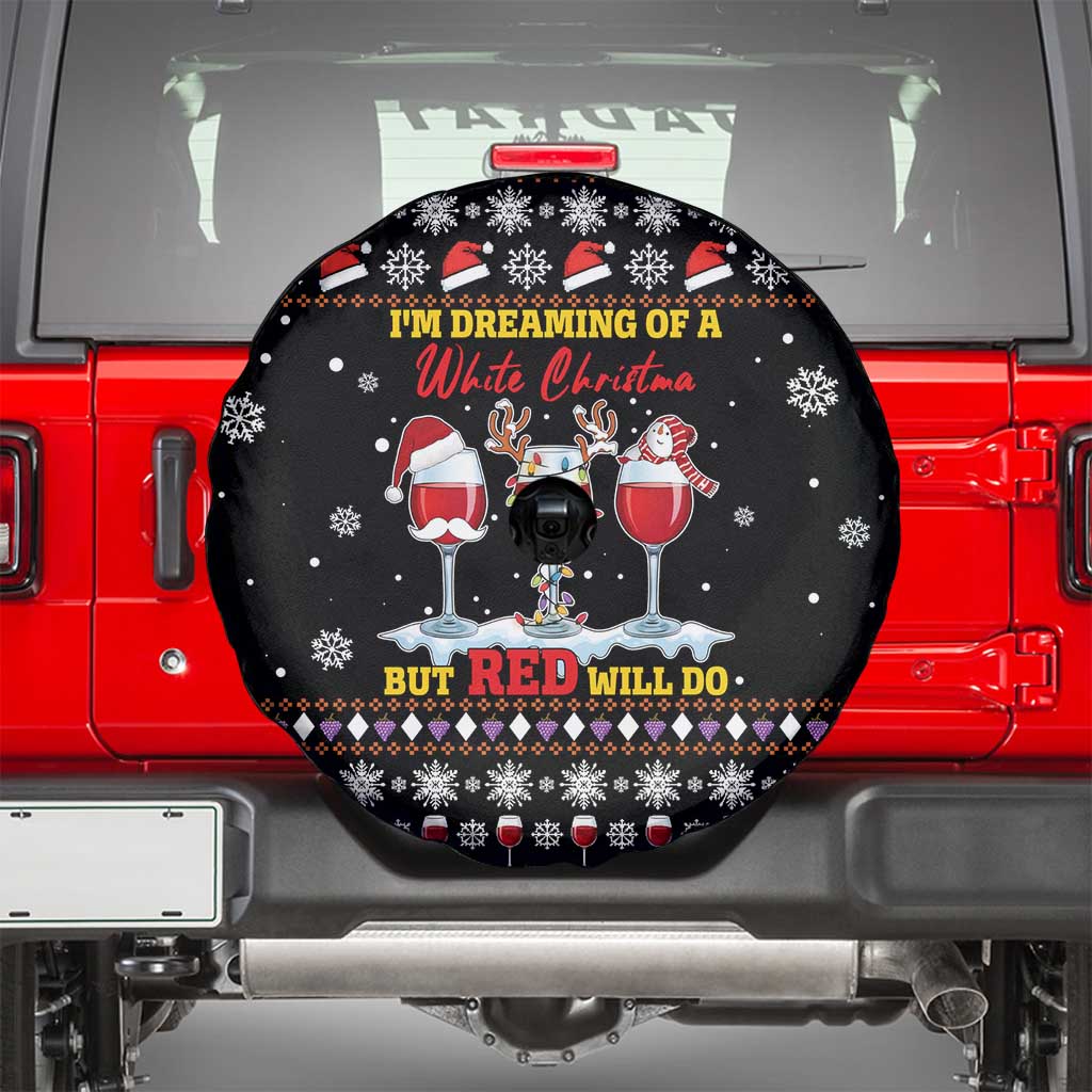 Wine Red Christmas Christmas Christmas Spare Tire Cover Xmas Holiday Patterns - Wonder Print Shop