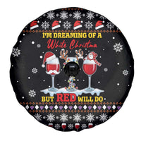 Wine Red Christmas Christmas Christmas Spare Tire Cover Xmas Holiday Patterns - Wonder Print Shop