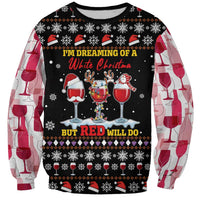 Wine Red Christmas Christmas Christmas Sweatshirt Xmas Holiday Patterns - Wonder Print Shop