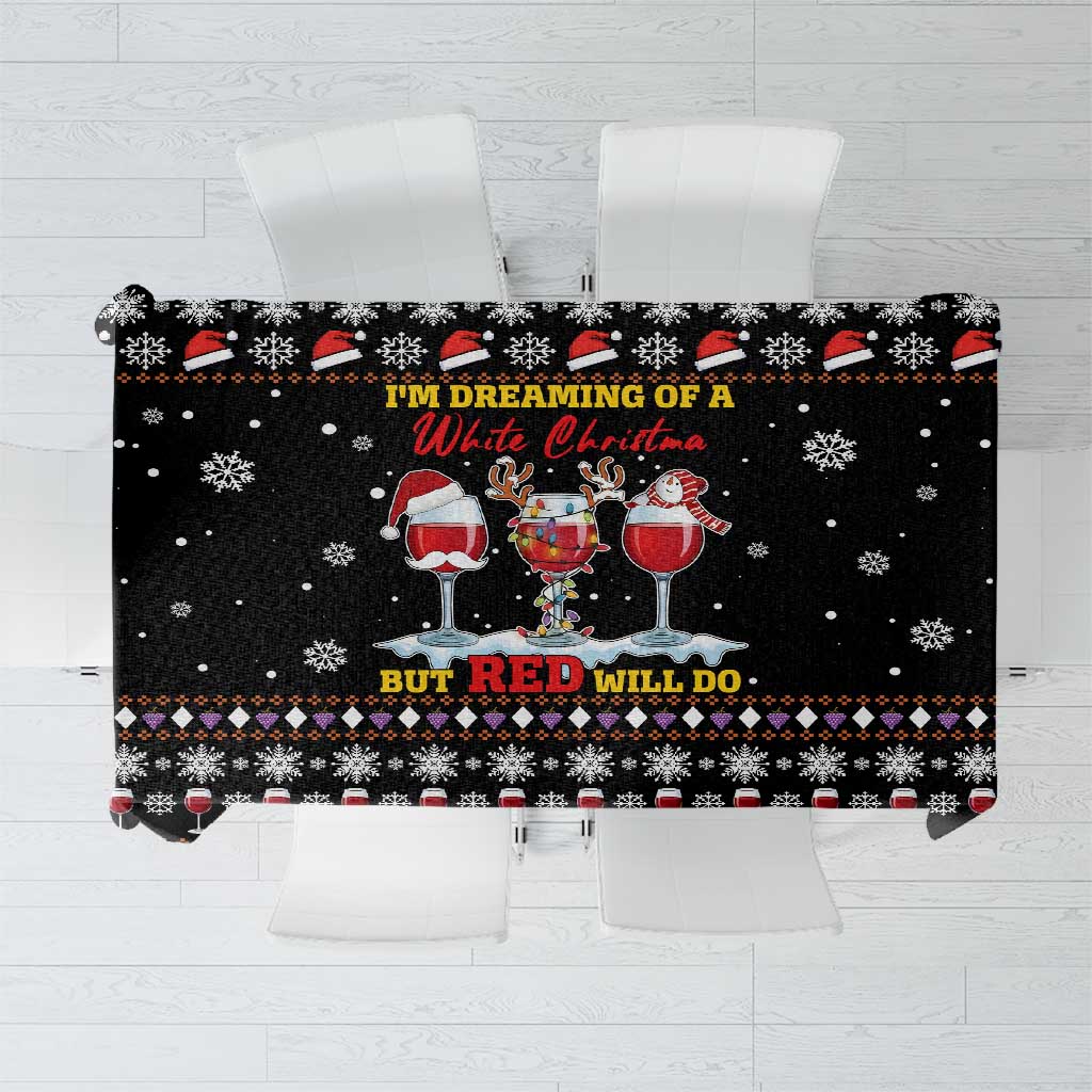 Wine Red Christmas Christmas Christmas Tablecloth Xmas Holiday Patterns - Wonder Print Shop
