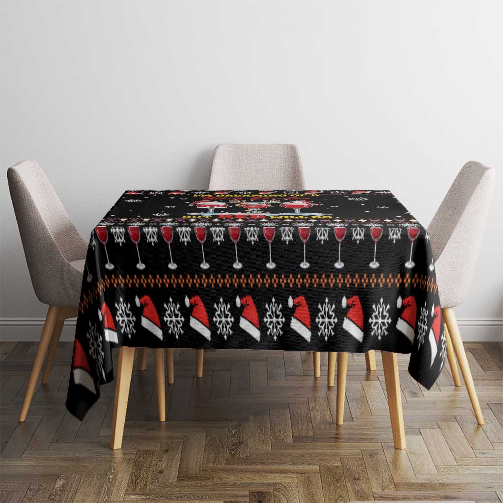 Wine Red Christmas Christmas Christmas Tablecloth Xmas Holiday Patterns - Wonder Print Shop