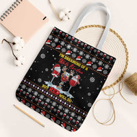 Wine Red Christmas Christmas Christmas Tote Bag Xmas Holiday Patterns - Wonder Print Shop