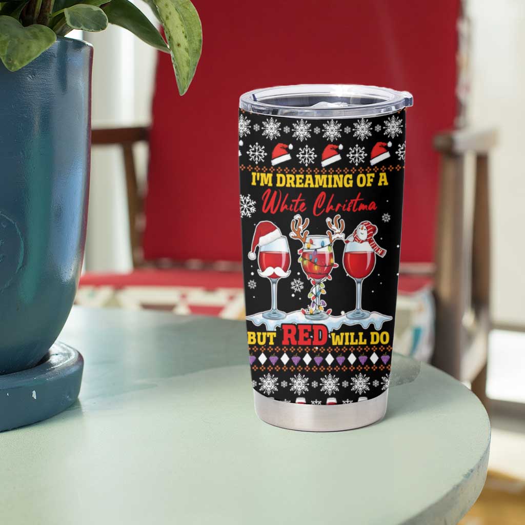 Wine Red Christmas Christmas Christmas Tumbler Cup Xmas Holiday Patterns - Wonder Print Shop