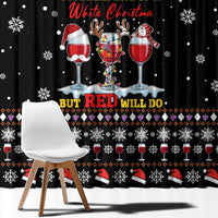 Wine Red Christmas Christmas Christmas Window Curtain Xmas Holiday Patterns - Wonder Print Shop