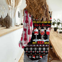 Wine Red Christmas Christmas Christmas Women Casual Shirt Xmas Holiday Patterns - Wonder Print Shop