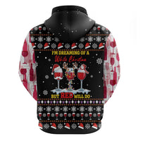 Wine Red Christmas Christmas Christmas Zip Hoodie Xmas Holiday Patterns - Wonder Print Shop