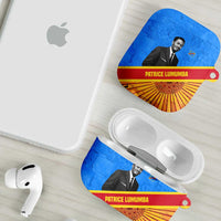 Patrice Lumumba AirPods Case with Congolese Flag Colors and African History Quote - Wonder Print Shop