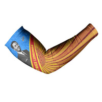 Patrice Lumumba Arm Sleeves with Congolese Flag Colors and African History Quote - Wonder Print Shop