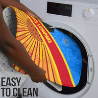 Patrice Lumumba Bathroom Set with Congolese Flag Colors and African History Quote - Wonder Print Shop