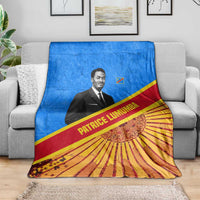 Patrice Lumumba Blanket with Congolese Flag Colors and African History Quote - Wonder Print Shop
