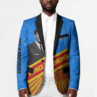 Patrice Lumumba Blazer with Congolese Flag Colors and African History Quote - Wonder Print Shop