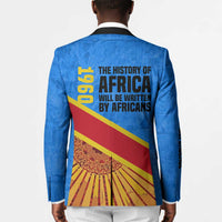 Patrice Lumumba Blazer with Congolese Flag Colors and African History Quote - Wonder Print Shop