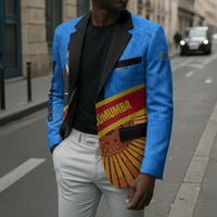 Patrice Lumumba Blazer with Congolese Flag Colors and African History Quote - Wonder Print Shop