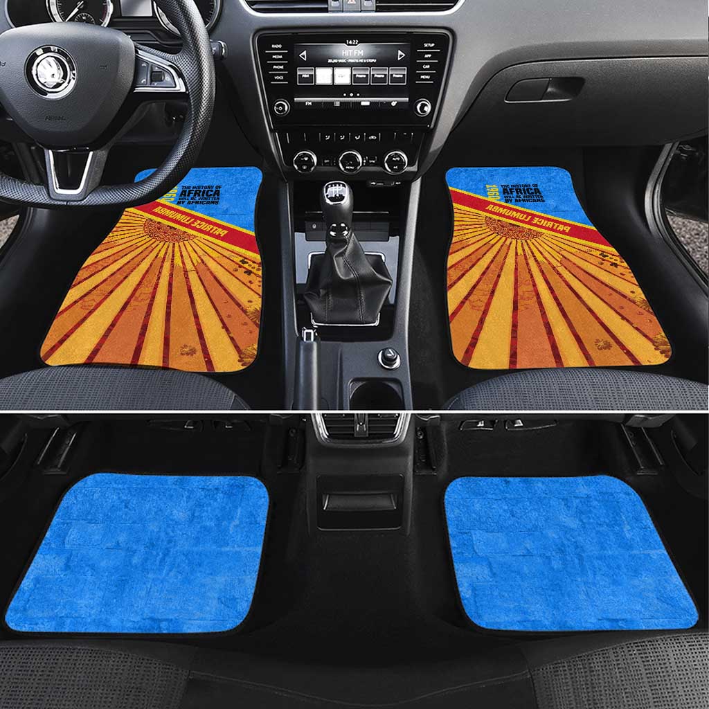Patrice Lumumba Car Mats with Congolese Flag Colors and African History Quote - Wonder Print Shop