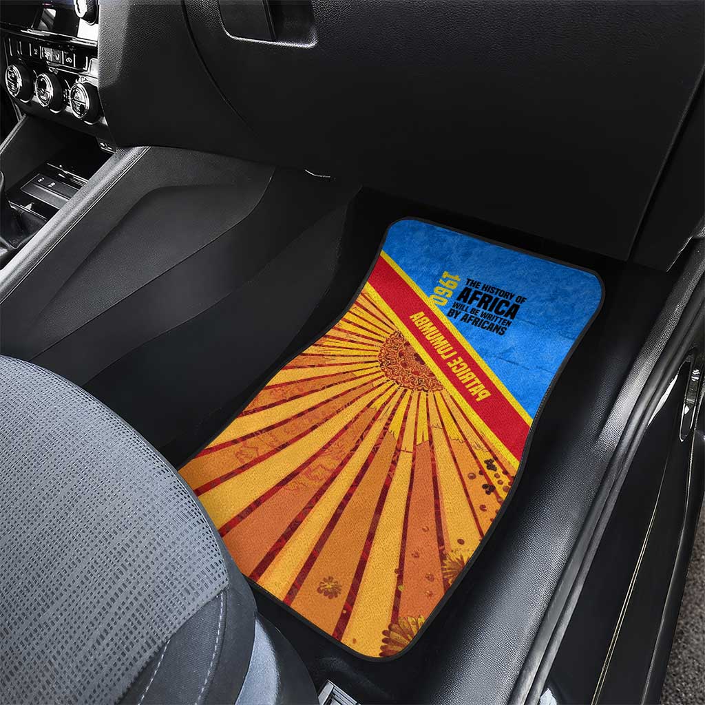 Patrice Lumumba Car Mats with Congolese Flag Colors and African History Quote - Wonder Print Shop