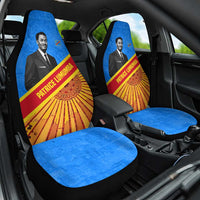 Patrice Lumumba Car Seat Cover with Congolese Flag Colors and African History Quote - Wonder Print Shop