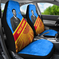 Patrice Lumumba Car Seat Cover with Congolese Flag Colors and African History Quote - Wonder Print Shop
