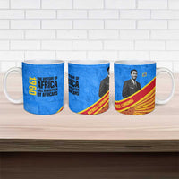 Patrice Lumumba Ceramic Mug with Congolese Flag Colors and African History Quote - Wonder Print Shop