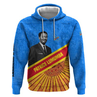Patrice Lumumba Hoodie with Congolese Flag Colors and African History Quote - Wonder Print Shop