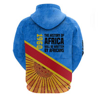 Patrice Lumumba Hoodie with Congolese Flag Colors and African History Quote - Wonder Print Shop