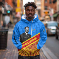 Patrice Lumumba Hoodie with Congolese Flag Colors and African History Quote - Wonder Print Shop