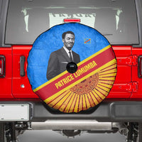 Patrice Lumumba Spare Tire Cover with Congolese Flag Colors and African History Quote - Wonder Print Shop