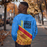 Patrice Lumumba Sweatshirt with Congolese Flag Colors and African History Quote - Wonder Print Shop