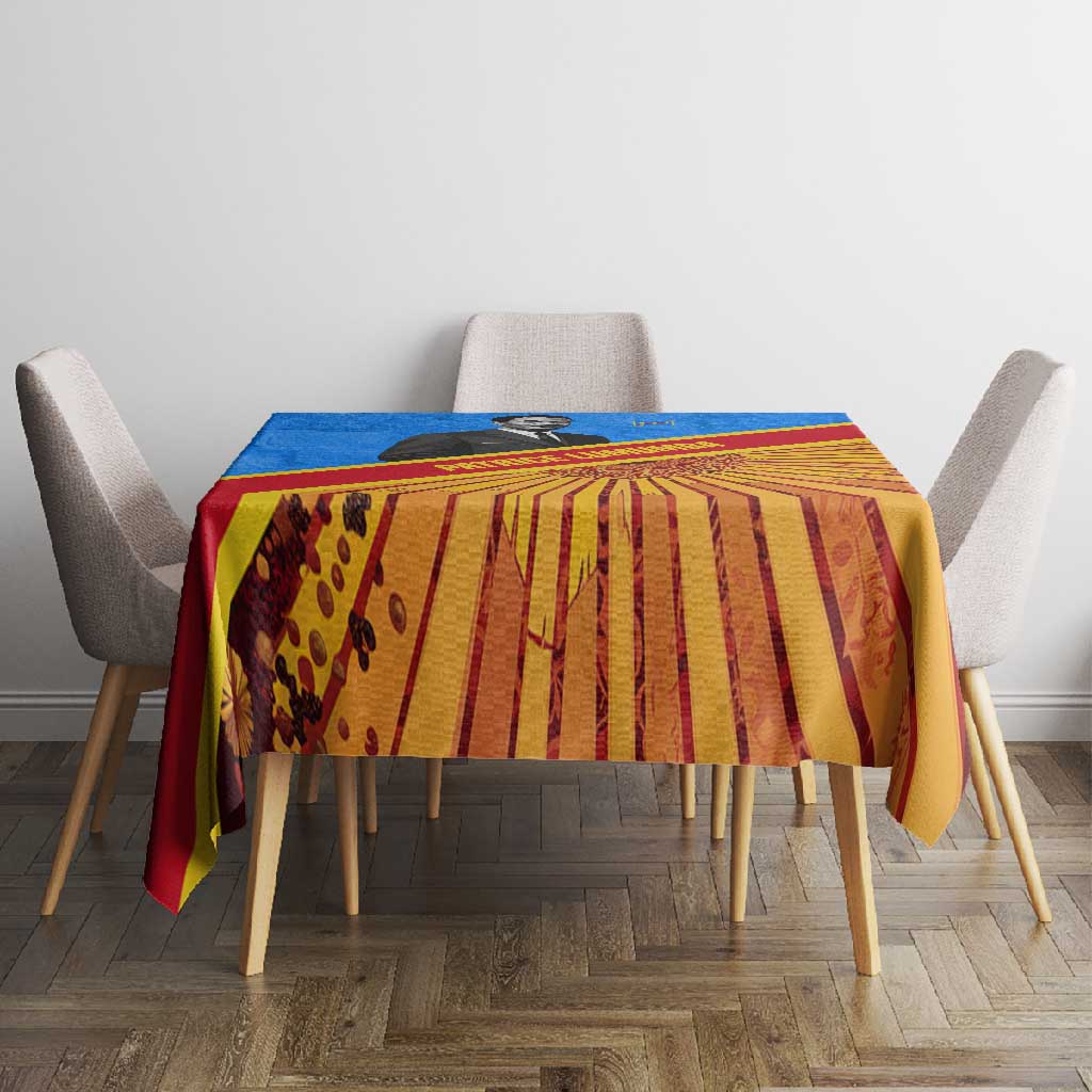 Patrice Lumumba Tablecloth with Congolese Flag Colors and African History Quote - Wonder Print Shop
