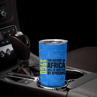 Patrice Lumumba Tumbler Cup with Congolese Flag Colors and African History Quote - Wonder Print Shop