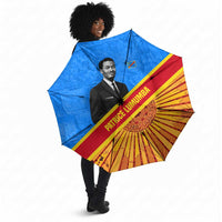 Patrice Lumumba Umbrella with Congolese Flag Colors and African History Quote - Wonder Print Shop